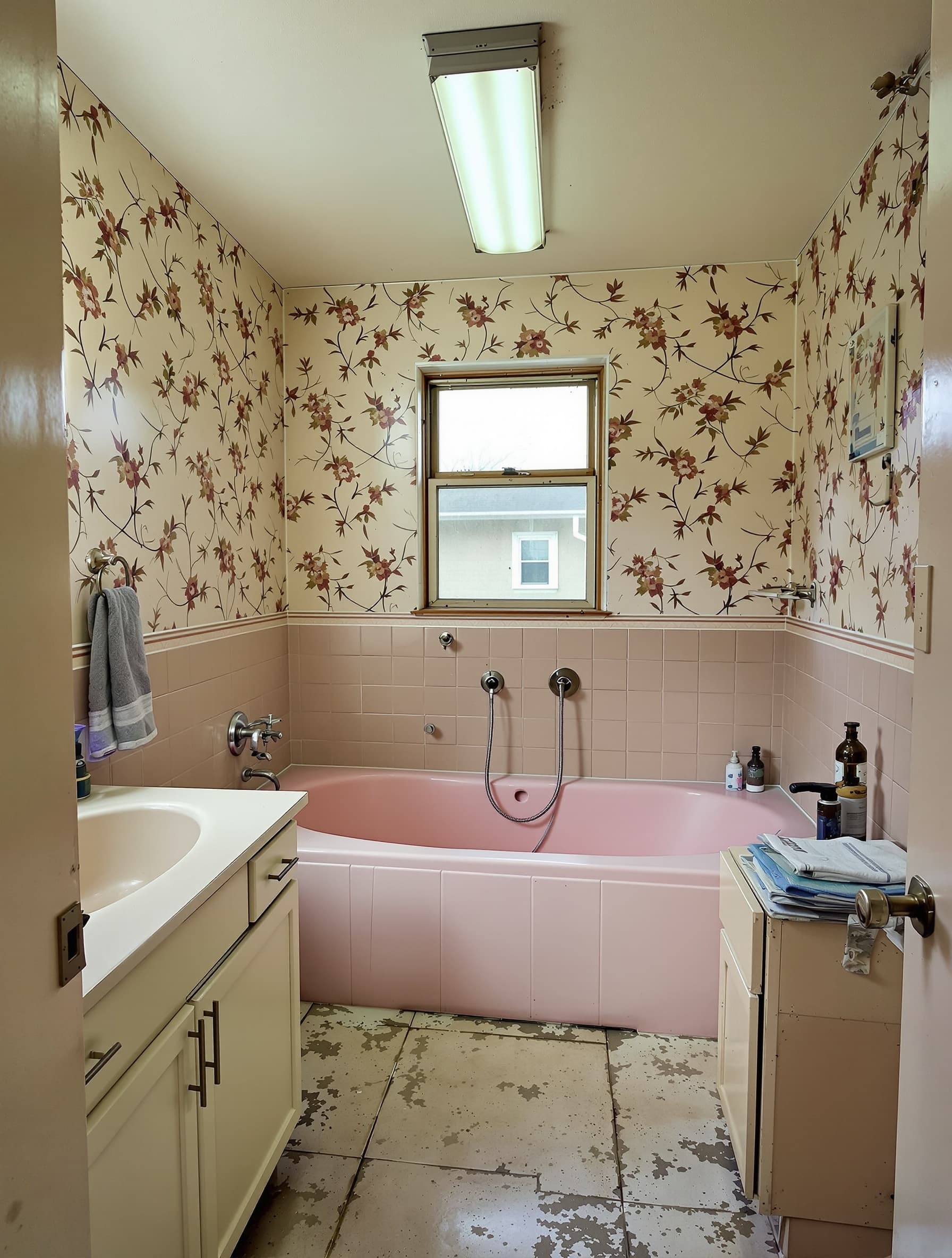 Full Hall Bath Gut Remodel, before